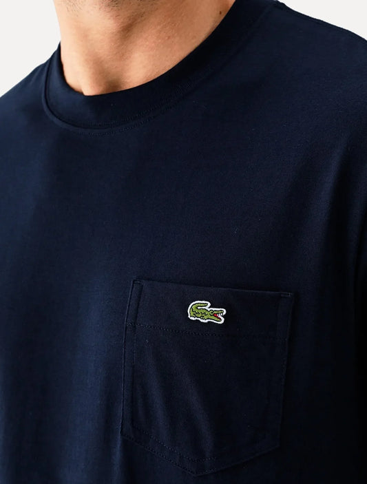 Camiseta de Corte Clásico con Bolsillo en el Pecho